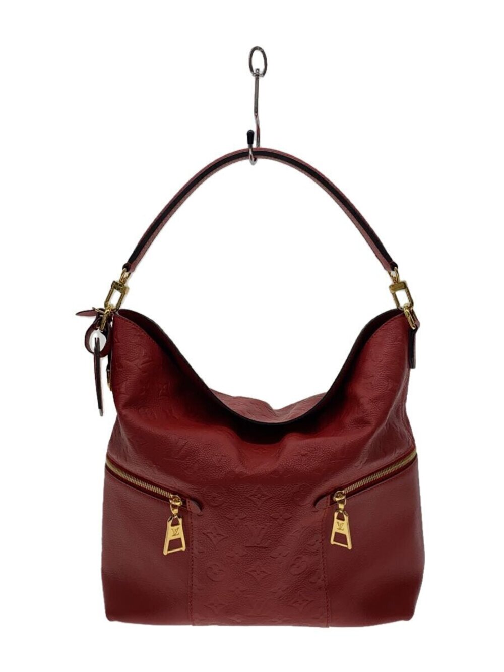 LOUIS VUITTON Shoulder Bag Leather Red Melie Monogram Empreinte